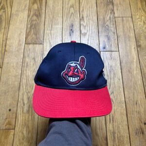 Cleveland Indians Chief Wahoo Hat OC Sports MLB Youth Navy Red Adjustable Cap